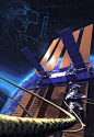 MISSION ISS - Space Station Illustration., Frank Capezzuto III : Showing a stylized spacewalk to promote mood, mixed with promotion of science, and Oculus VR.