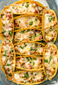 SUPER EASY Oven Baked Spicy Chicken Tacos make a weekly appearance on our table. All the flavor and none of the stress. ALL THAT MELTED CHEESE! Perfect Chicken Tacos recipe for a crowd on Family Mexican Night!