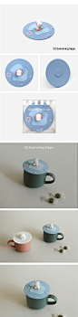 韩国Daily like硅胶杯盖可爱圆形通用创意马克杯配件防尘耐热环保-淘宝网