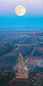 Supermoon at Point Imperial - Grand Canyon