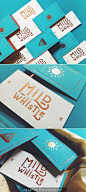 turquoise corporate identity - white gold turquoise business cards and typographical logo - design inspiration - beautiful graphic design: 