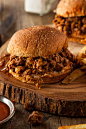 Homemade BBQ Sloppy Joe Sandwiches - stock photo