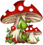 童话卡通蘑菇PNG素材design