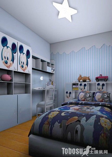 2013最新卧室十平米儿童房装修效果实拍...