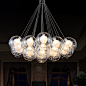 创意个性玻璃LED餐厅吊灯 现代简约时尚客厅灯咖啡厅酒吧台吊灯具