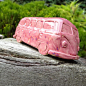 Stoneware Pottery Pink Campervan Money Box - Clay Money Box - Camper Gifts