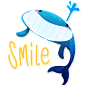 Humpy the whale ~ Chat stickers : A little pack of stickers I made for the app Telegram.