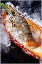 冰镇新鲜大龙虾海鲜生鲜摄影图片-众图网