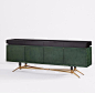 Anonymous; Lacquered Wood, Bronze and Steel Sideboard by Raphael, c1954.: 