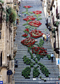 Caltagirone的台阶文化景观  台阶与绿植设计的结合