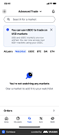 Coinbase Advanced Trade screen