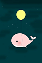 萌 鲸鱼 气球 卡通
