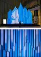 SCULPTURE IDEAS - Tokyo-based Torafu Architects created the “Crystal Aqua Trees”, an interactive Christmas lights installation for the outdoor event space of the Sony Building in Ginza, Japan.