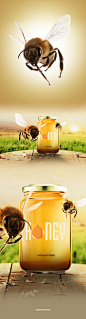 Retouch: Honey : Honey and bee retouch