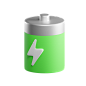 Battery Charge 3D Illustration