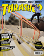 “Thrasher杂志封面”刊登广告产品和活动的滑板杂志。 （Thrashermagazine，Conlen。B，2012）