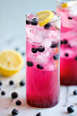 #鸡尾酒# 关注shabalaka Blueberry Lemonade - Made with an easy blueberry syrup, this lemonade is so refreshing, sweet and tangy! It's the perfect way to cool down!