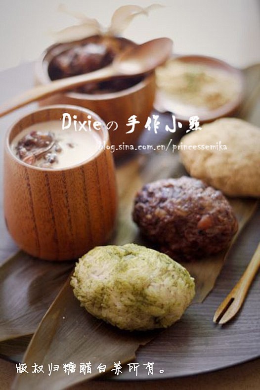 【日式甜点-萩饼】做法：1.大米和糯米淘...