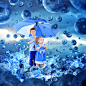 Angela Waye在 500px 上的照片Children in Raining Blueberries with Umbrella