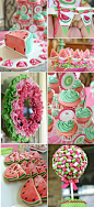 ADORABLE Watermelon themed girl birthday party via Kara's Party Ideas | karaspartyideas.com #watermelon #party #cute #girl #ideas #birthday