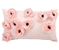 样板间儿童房女孩房花朵装饰立体抱枕 手工靠垫靠枕腰枕 粉红色-淘宝网