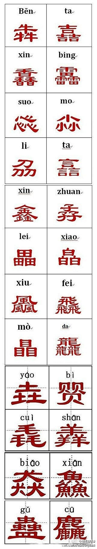 教你学最难认的二十四个汉字。