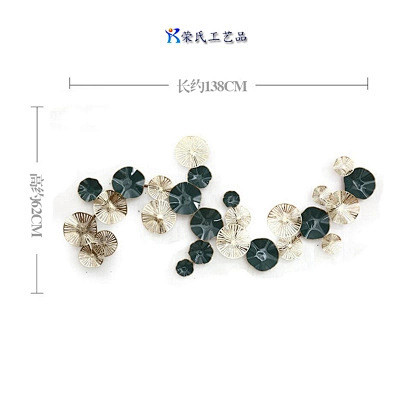 欧式墙面装饰铁艺荷叶壁挂家居挂件软装壁饰...