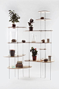 Modern shelves / interesting use of wing-nuts