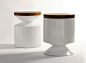 Griffin Stool/ Side Table - Phase Design | Reza Feiz Designer. fiberglass and walnut.