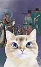 猫咪插画-古田路9号-品牌创意/版权保护平台