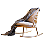 潘盾家具后现代时尚简约不锈钢摇椅休闲样板房家具午休单人沙发椅-淘宝网