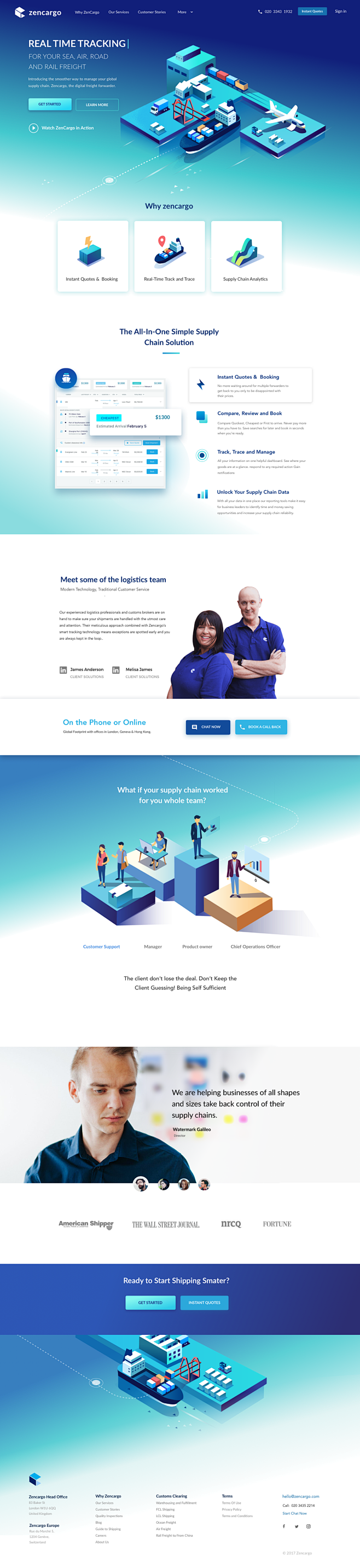 Dribbble zencargo网页细...