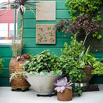 rustic containers
