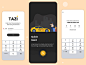 Taxi Mobile App Design with Just 3 Colors 2021 design creative design