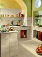 经典厨房墙砖效果图—土拨鼠装饰设计门户