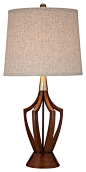 St. Claire Wood Finish Mid-Century Modern Table Lamp - midcentury - Table Lamps - Lamps Plus