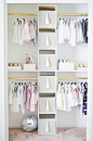 You'd never believe they created this nursery closet on a budget! It's so glam!