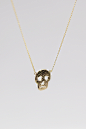 Capsule Handmade Necklace 丨小骷髅款18K纯金项链