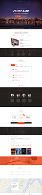  Ventcamp - Responsive Conference Landing Page : Ventcamp is a one page conference or event template that can be used as a small landing page or a full-blow website; it’s fully responsive design was tested on all major handheld devices. Main highlight of 
