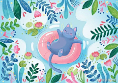 猫♛斯拉·²¼·采集到囤❤《孩子选孩子的诗》插画封面