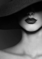 black and white, vintage, hat and lips Be Free. Be You. Be Empowered. http://fabfiercefreedom.com/: 