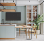 Forming Serene Living Spaces With Natural Wood & Indoor Plants : Three modern home designs that incorporate indoor plants and natural wood decor into stylish lounges, dining rooms, kitchens, and a beautiful laundry room.[主动设计米田整理]