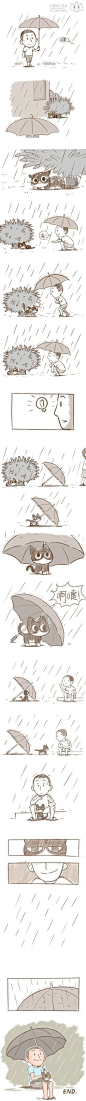 【关于猫的温暖插画】作者：@大象ROV