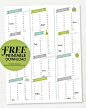 birthday calendar printable