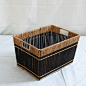 创意环保家居  天然草编筐 手工编织篮 优质收纳盒 整理盒 特价的图片