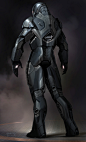 Iron Man 3 (2011) - Iron Man Mk XL "Shotgun" Hypervelocity Armor. , Phil Saunders : Another armor for the "House Protocol" posse at the climax of Iron Man 3. This armor was conceived as a lightweight, unarmed, hypersonic speed testbed.