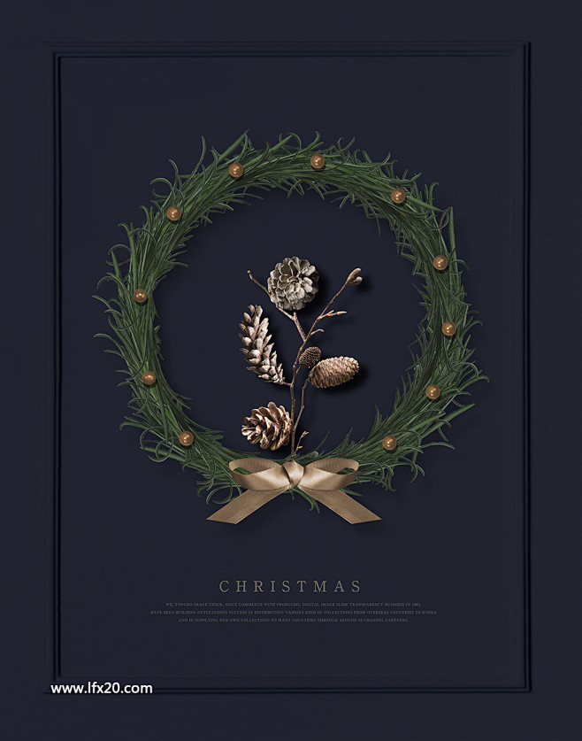 圣诞节礼物摆放植物挂坠家居圣诞手套海报