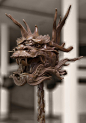 Ai Weiwei bronze dragon head, part of the exhibition Circle of Animals/Zodiac Heads on display at Somerset House from 12 May