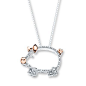 Diamond Pig Necklace 1/20 carat tw Sterling Silver/10K Gold
