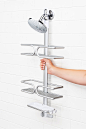 Aluminum Shower Storage : Household brand OXO introduces a new line of bath storage with their first venture utilizing rust-proof anodized aluminum. Engaging with factories to understand costs and capabilities, strategizing market positioning, and conduct